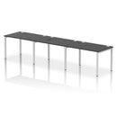 Impulse 3 Person Single Row Bench Desk - Black