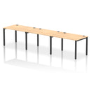 Impulse 3 Person Single Row Bench Desk - Maple