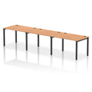 Impulse 3 Person Single Row Bench Desk - Oak