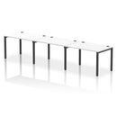 Impulse 3 Person Single Row Bench Desk - White