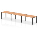 Impulse 3 Person Single Row Bench Desk - Oak