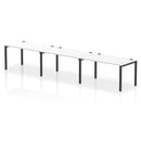 Impulse 3 Person Single Row Bench Desk - White