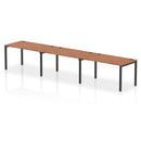 Impulse 3 Person Single Row Bench Desk - Walnut