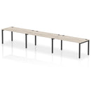 Impulse 3 Person Single Row Bench Desk - Grey Oak