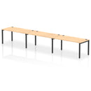 Impulse 3 Person Single Row Bench Desk - Maple