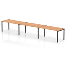 Impulse 3 Person Single Row Bench Desk - Oak