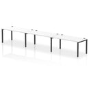 Impulse 3 Person Single Row Bench Desk - White