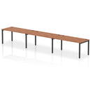 Impulse 3 Person Single Row Bench Desk - Walnut