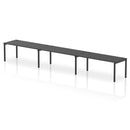 Impulse 3 Person Single Row Bench Desk - Black