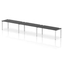 Impulse 3 Person Single Row Bench Desk - Black