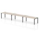 Impulse 3 Person Single Row Bench Desk - Grey Oak