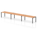 Impulse 3 Person Single Row Bench Desk - Oak
