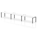 Impulse 3 Person Single Row Bench Desk - White