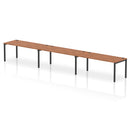 Impulse 3 Person Single Row Bench Desk - Walnut