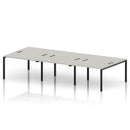 Impulse B2B 6 Person Bench Desk - Dove Grey