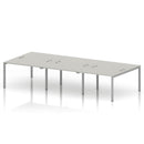 Impulse B2B 6 Person Bench Desk - Dove Grey