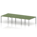 Impulse B2B 6 Person Bench Desk - Moss Green