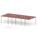 Impulse B2B 6 Person Bench Desk - Brick Red