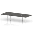 Impulse B2B 6 Person Bench Desk - Carbon Grey