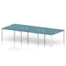 Impulse B2B 6 Person Bench Desk - Dark Teal