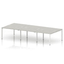 Impulse B2B 6 Person Bench Desk - Dove Grey