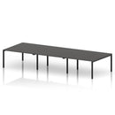 Impulse B2B 6 Person Bench Desk - Carbon Grey