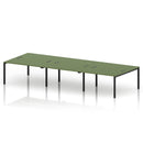 Impulse B2B 6 Person Bench Desk - Moss Green