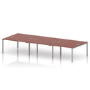 Impulse B2B 6 Person Bench Desk - Brick Red