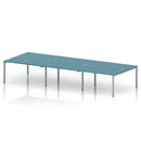 Impulse B2B 6 Person Bench Desk - Dark Teal