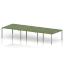 Impulse B2B 6 Person Bench Desk - Moss Green