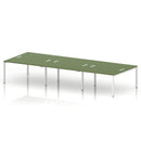 Impulse B2B 6 Person Bench Desk - Moss Green