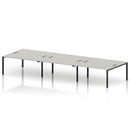 Impulse B2B 6 Person Bench Desk - Dove Grey