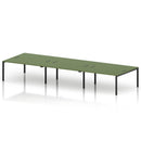 Impulse B2B 6 Person Bench Desk - Moss Green