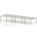 Impulse B2B 6 Person Bench Desk - Dove Grey