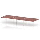 Impulse B2B 6 Person Bench Desk - Brick Red