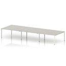 Impulse B2B 6 Person Bench Desk - Dove Grey