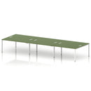 Impulse B2B 6 Person Bench Desk - Moss Green