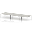 Impulse B2B 6 Person Bench Desk - Dove Grey