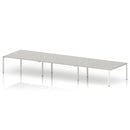 Impulse B2B 6 Person Bench Desk - Dove Grey