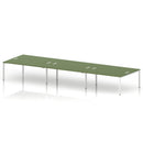 Impulse B2B 6 Person Bench Desk - Moss Green