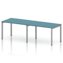 Impulse 2 Person Single Row Bench Desk - Dark Teal