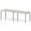 Impulse 2 Person Single Row Bench Desk - Dove Grey