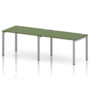 Impulse 2 Person Single Row Bench Desk - Moss Green