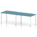 Impulse 2 Person Single Row Bench Desk - Dark Teal