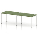 Impulse 2 Person Single Row Bench Desk - Moss Green