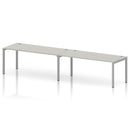 Impulse 2 Person Single Row Bench Desk - Dove Grey
