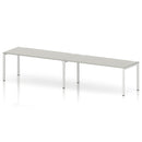 Impulse 2 Person Single Row Bench Desk - Dove Grey