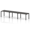Impulse 3 Person Single Row Bench Desk - Carbon Grey