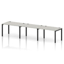 Impulse 3 Person Single Row Bench Desk - Dove Grey