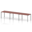 Impulse 3 Person Single Row Bench Desk - Brick Red